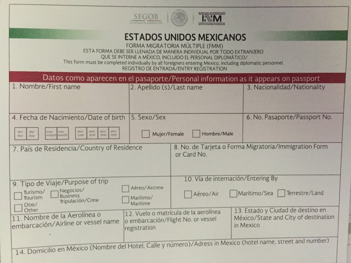 Obtenir un visa touristique au Mexique