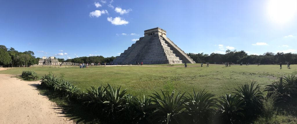 Panoramique Chichen Itza / Pyramide ou château de Kukulkan