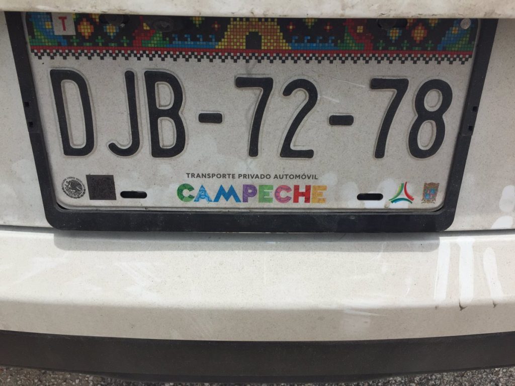 Plaque d'immatriculation de Campeche