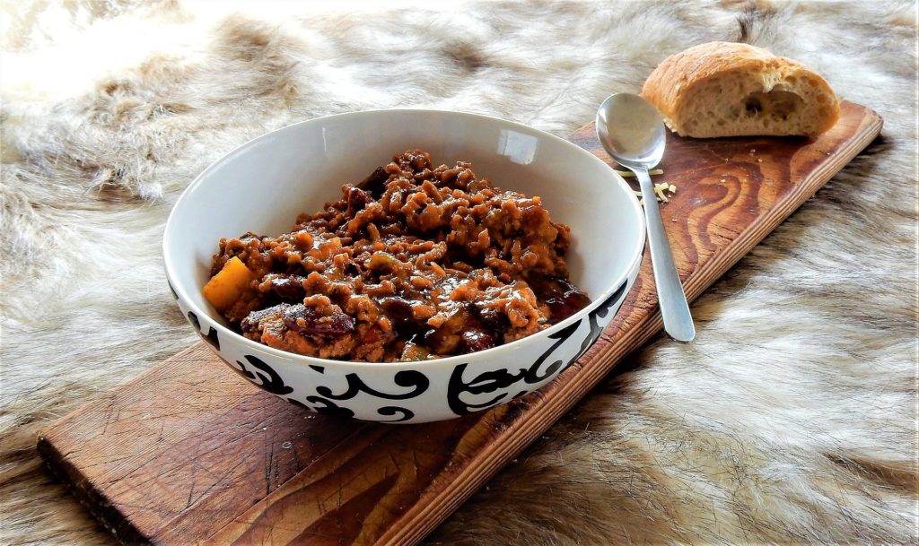 Chili con carne avec du pain de maïs