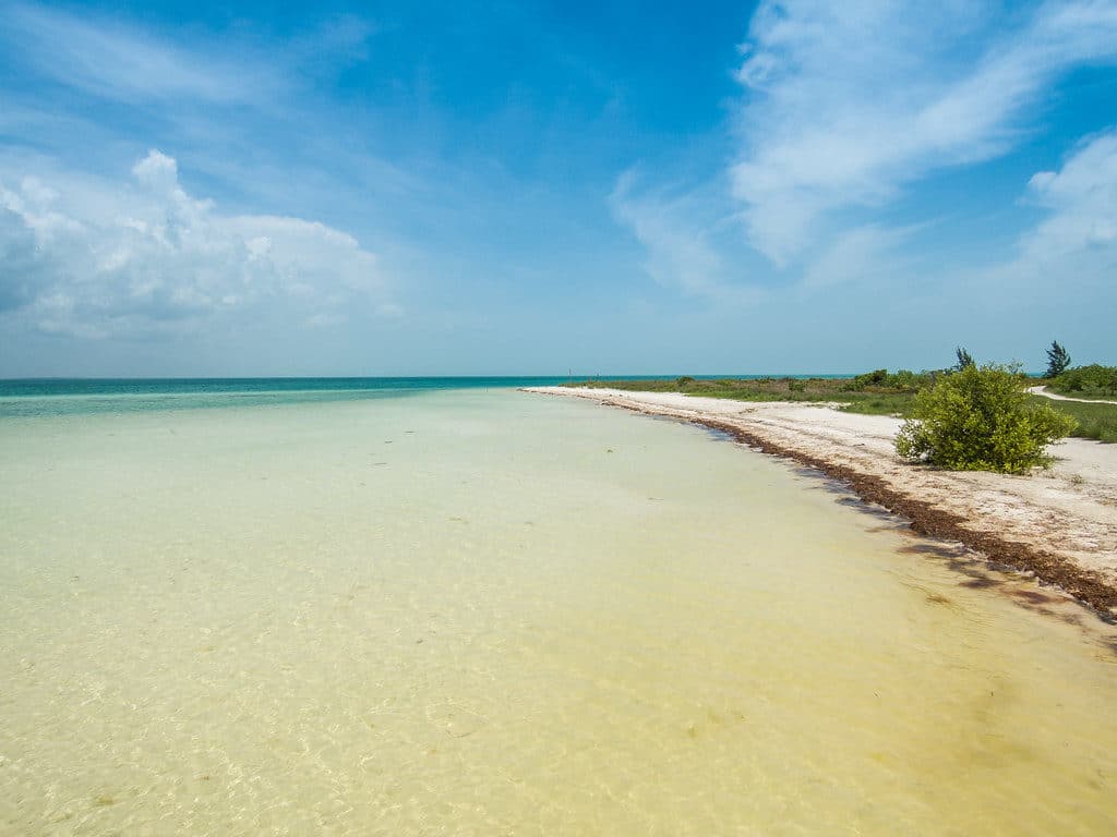 Se baigner dans la mer à Isla Holbox