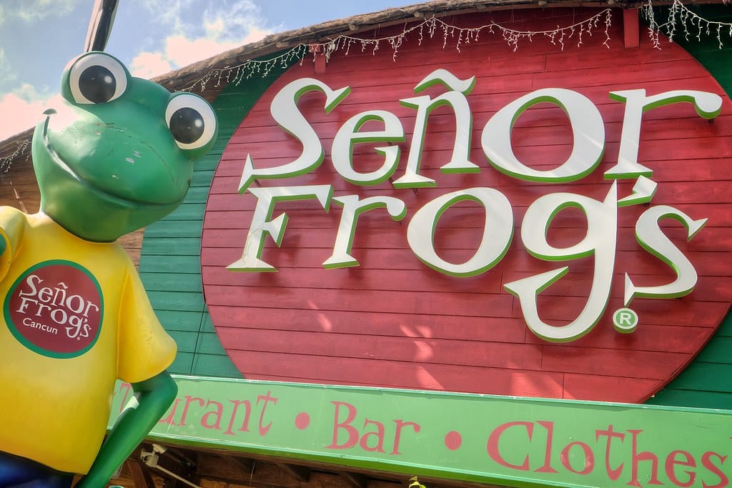 La boîte de nuit/bar Señor Frog's à Cancún